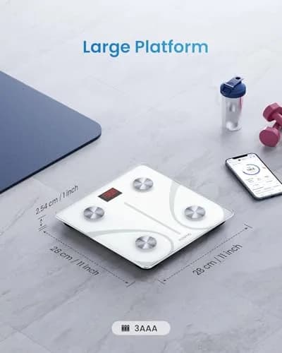 RENPHO Smart Body Weight Scale with BMI & Body Fat, 13 Metrics, 180 kg Capacity | FDA Approved thumbnail 8