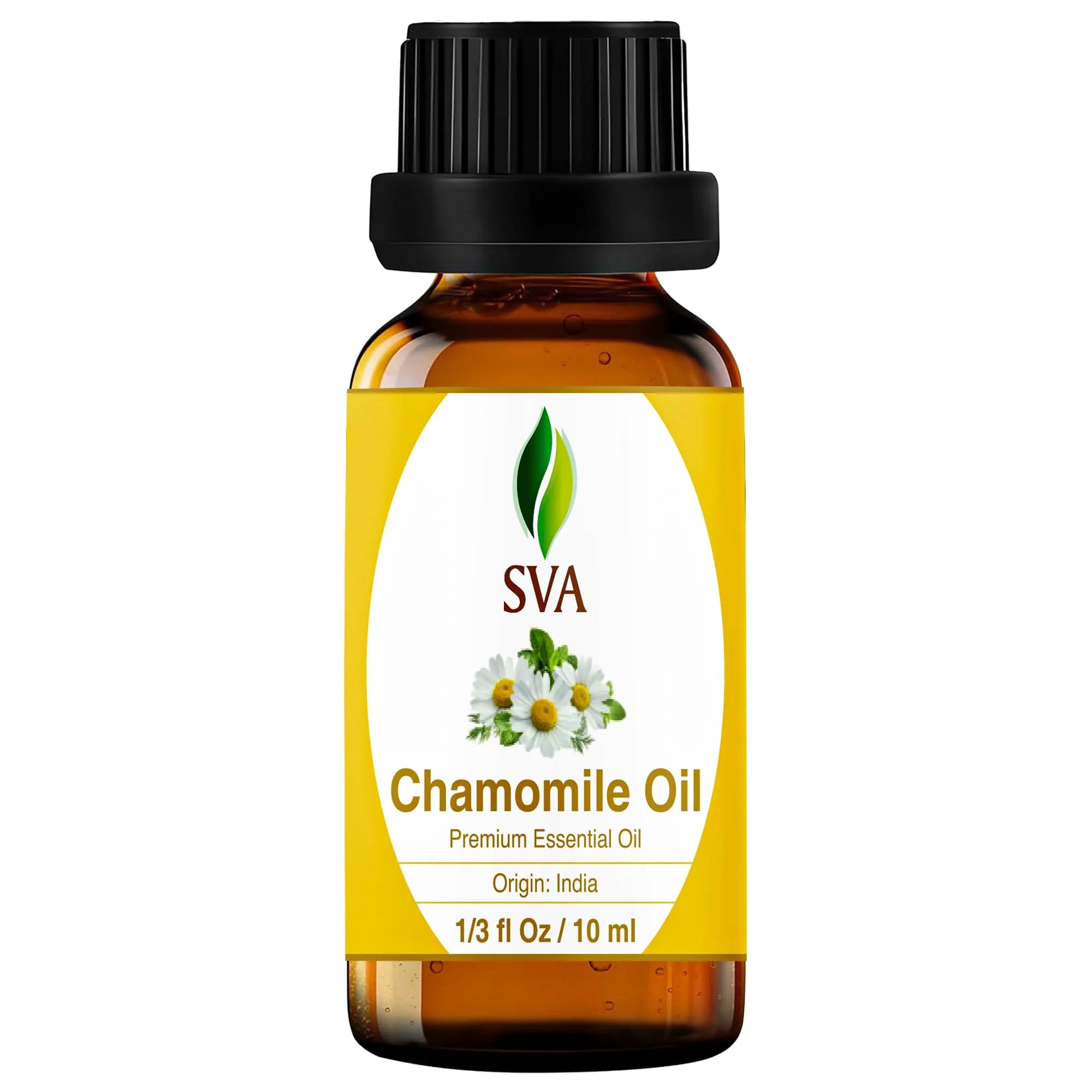 SVA ORGANICS Chamomile Essential Oil 0.33 Fl Oz (10 ml) | Pure & Natural Aromatherapy Oil - main product image