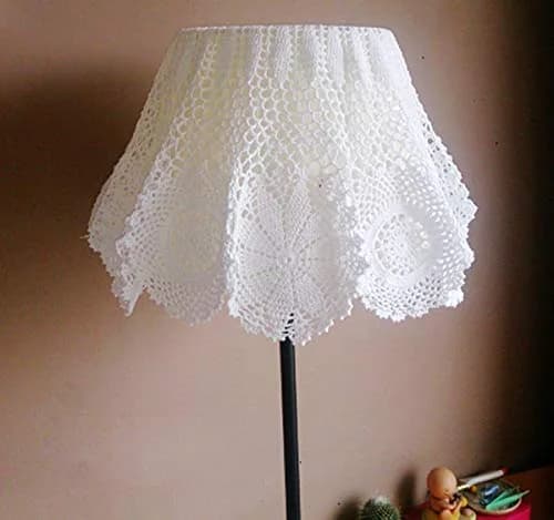 Hetao Handmade Crochet Round Tablecloth Doilies Lace Table Covers White 27 Inch (70 cm) thumbnail 4