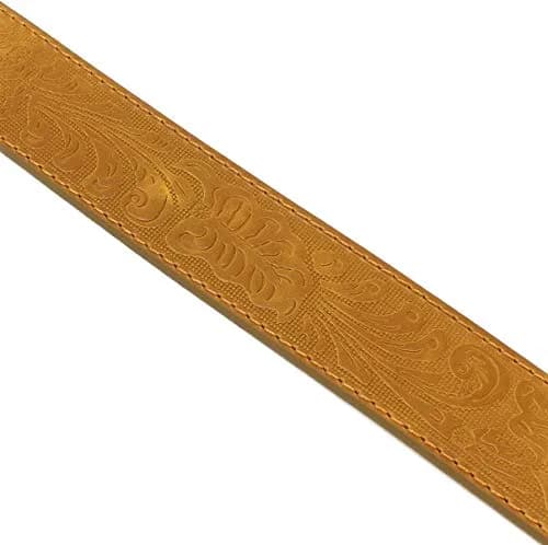 BC Belts Western Leather Belt Strap 1.5” Wide Embossed Scrollwork Tan XXL | Classic Western Style thumbnail 7