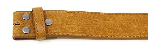 BC Belts Western Leather Belt Strap 1.5” Wide Embossed Scrollwork Tan XXL | Classic Western Style thumbnail 8