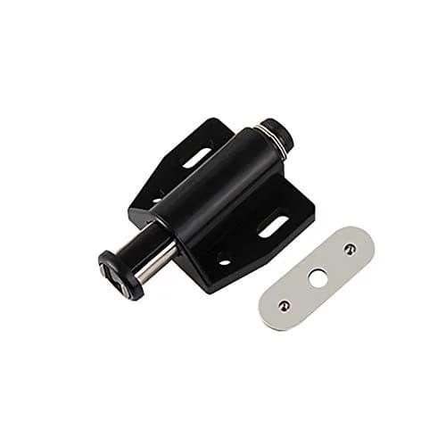 YuanhuaRongsheng Magnetic Touch Lock 12pcs | Heavy Duty Black Cabinet Catch with Push to Open (46x38x19mm) thumbnail 4