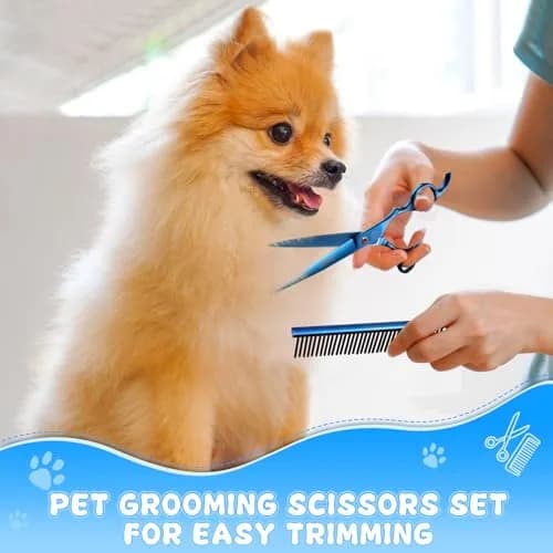 Moontay Professional Dog Grooming Scissors Set, 7 Inch/8 Inch | Sharp, Durable, Hand Forged thumbnail 2