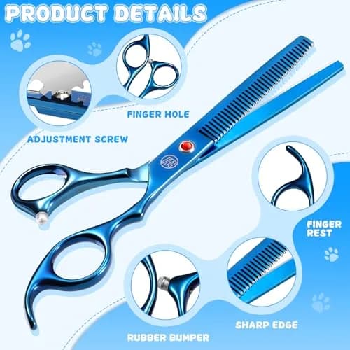 Moontay Professional Dog Grooming Scissors Set, 7 Inch/8 Inch | Sharp, Durable, Hand Forged thumbnail 4