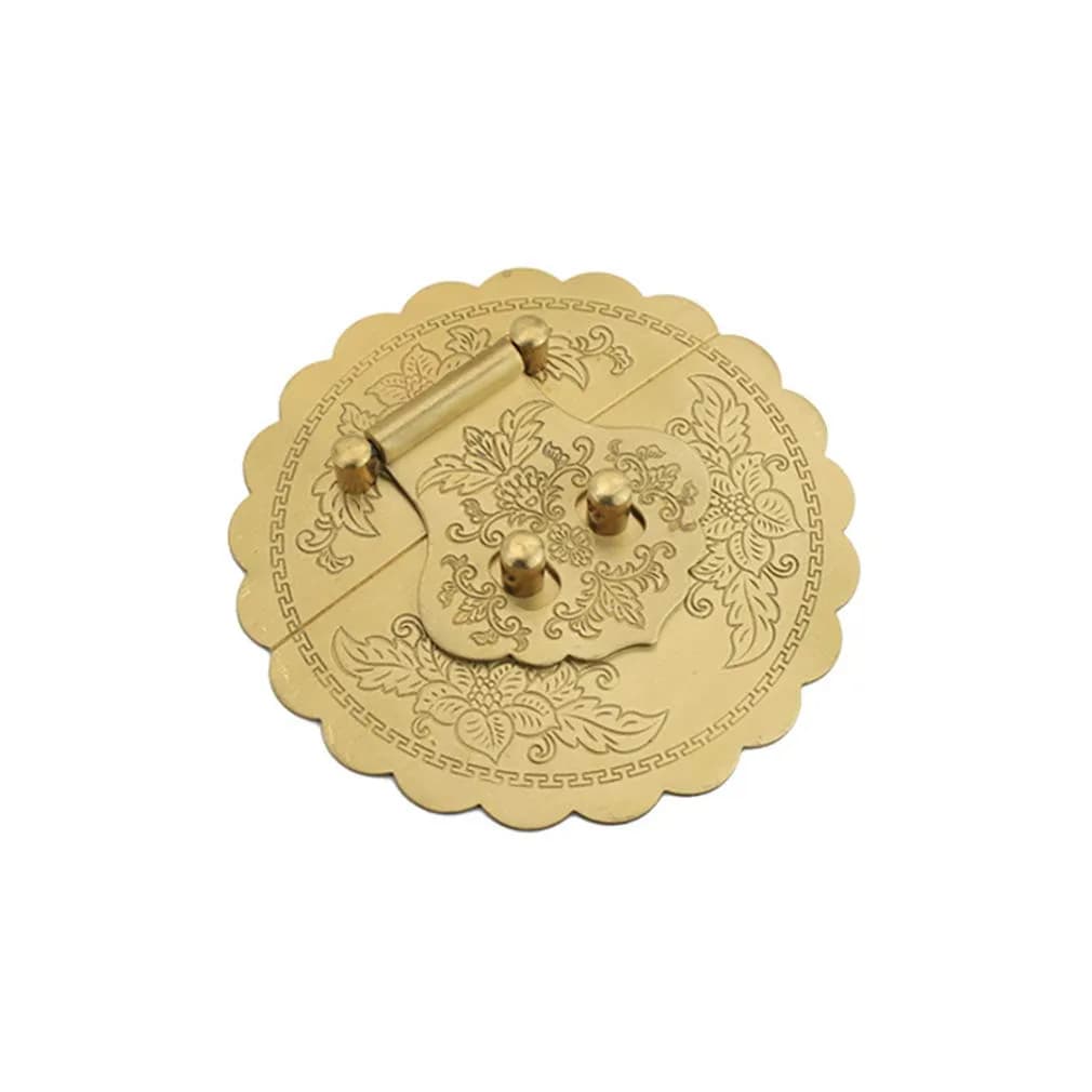 Tiazza Antique Brass Hasp Buckle Lock Latch 9cm (3.54") | Embossing Gold Hardware