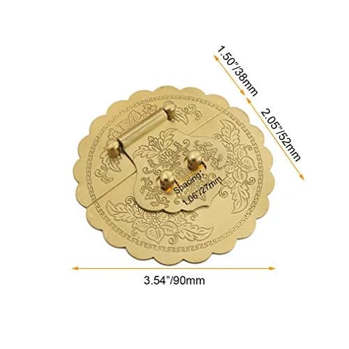 Tiazza Antique Brass Hasp Buckle Lock Latch 9cm (3.54") | Embossing Gold Hardware thumbnail 3