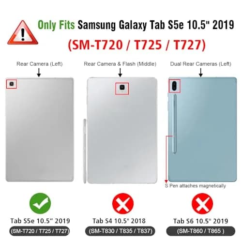 FINTIE Slim Case for Samsung Galaxy Tab S5e 10.5 Inch 2019, Black | Ultra-Thin Flip Cover with Auto Sleep/Wake thumbnail 2