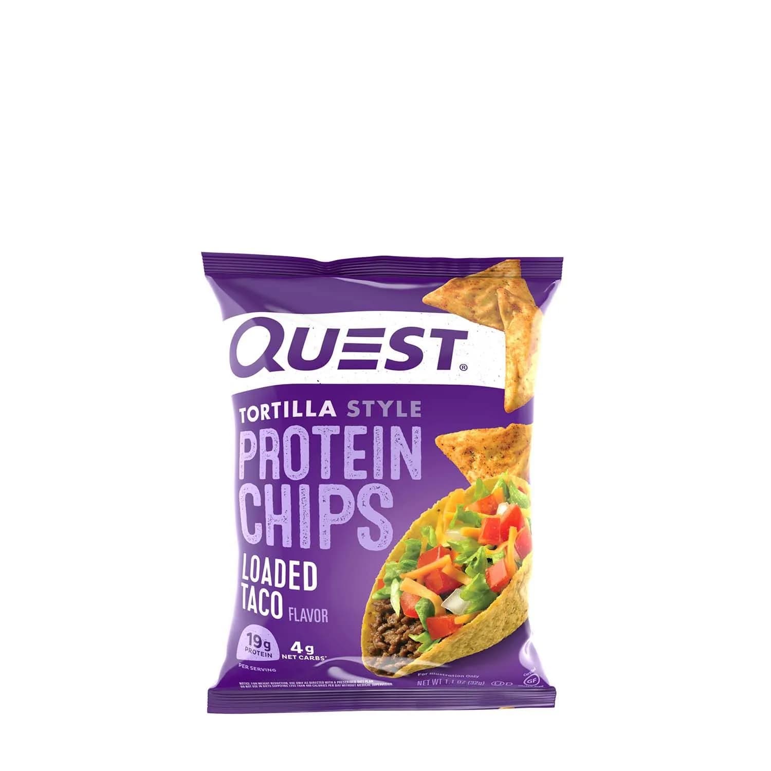 Quest Nutrition Loaded Taco Protein Tortilla Chips, 8.8oz Bag | 19g Protein Keto Snack - view 2