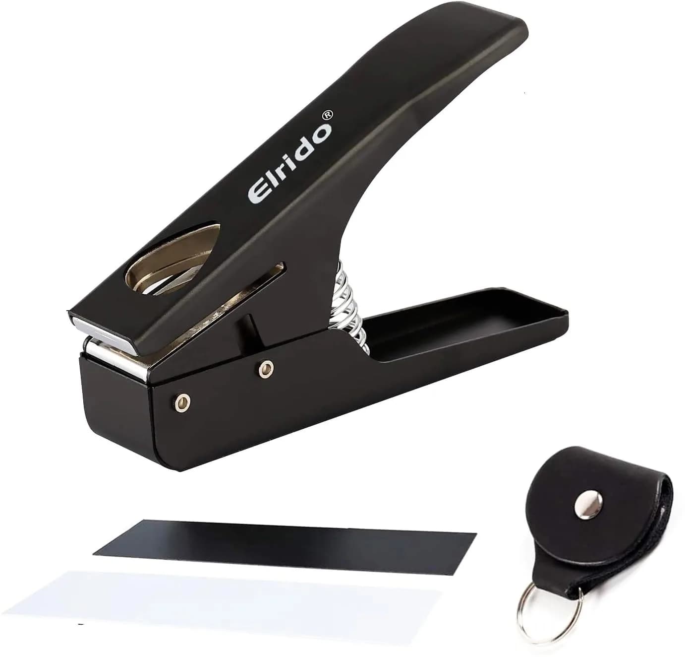 Elrido Guitar Pick Punch DIY Guitar Picks Maker with 2 Pick Sheets & Holder | Custom Plastic Picks