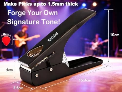 Elrido Guitar Pick Punch DIY Guitar Picks Maker with 2 Pick Sheets & Holder | Custom Plastic Picks thumbnail 5