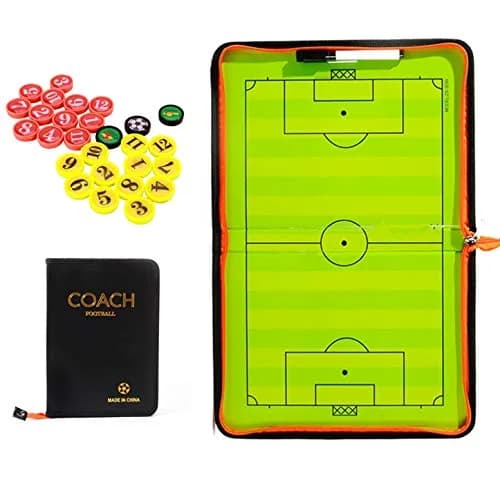 Pure Vie Magnetic Soccer Coaching Board Football Tactics Clipboard with Full Set of Magnets & Marker (Folded 21x28cm, Expanded 42x28cm) thumbnail 2