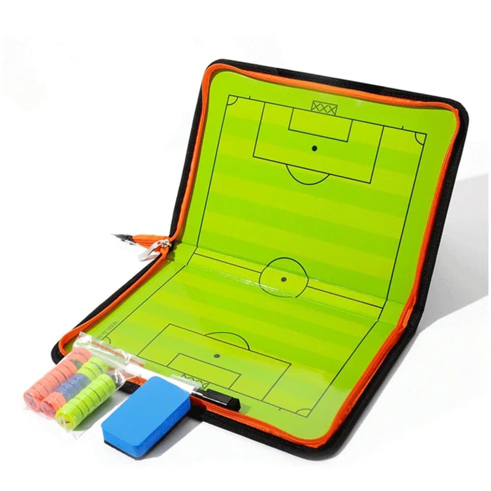 Pure Vie Magnetic Soccer Coaching Board Football Tactics Clipboard with Full Set of Magnets & Marker (Folded 21x28cm, Expanded 42x28cm) - view 3
