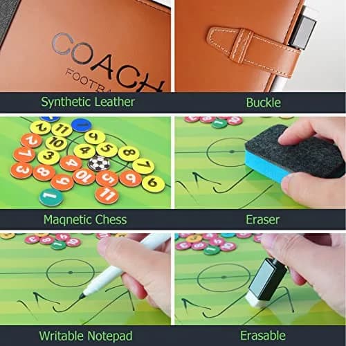 Pure Vie Portable Magnetic Soccer Coaching Board Football Tactics Clipboard 49cm x 32cm | Strategy Tool for Coaches thumbnail 5