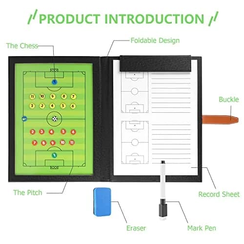 Pure Vie Portable Magnetic Soccer Coaching Board Football Tactics Clipboard 49cm x 32cm | Strategy Tool for Coaches thumbnail 3
