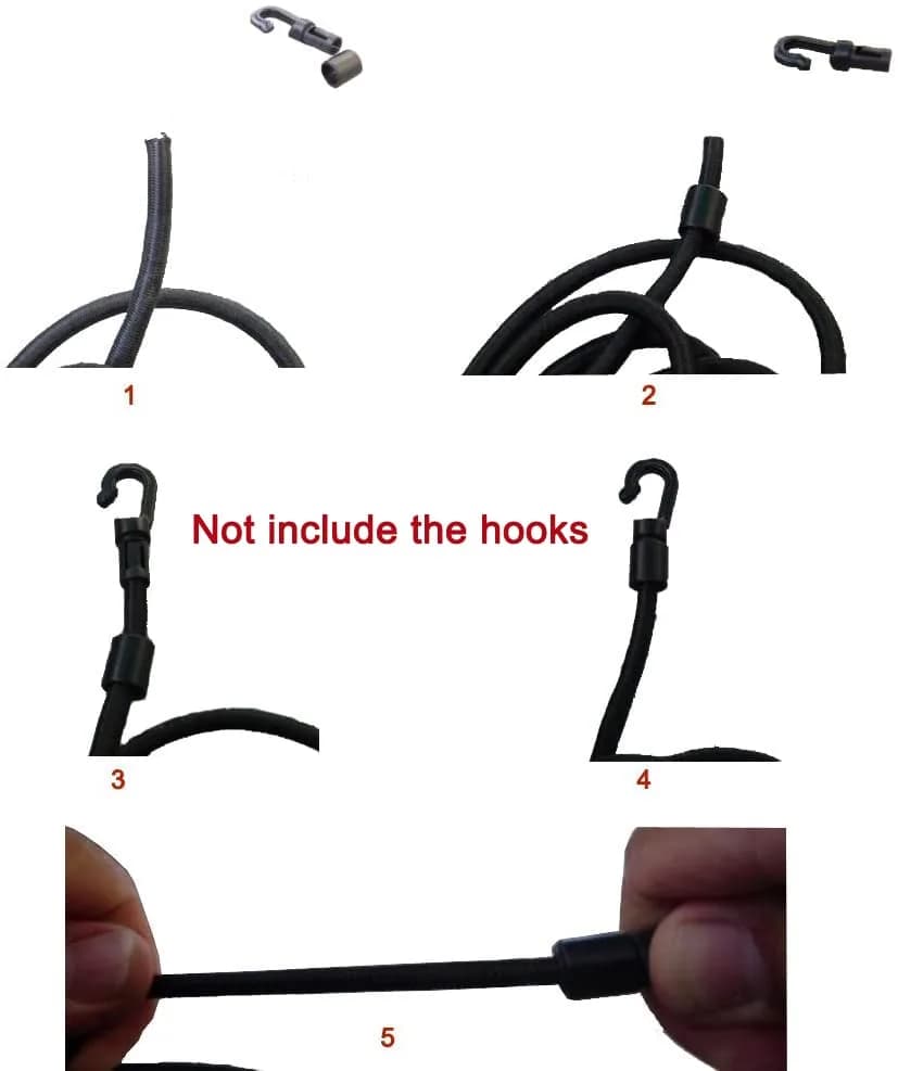 Huouo 1/8" x 25' Bungee Shock Cord | UV & Abrasion Resistant Nylon Elastic Rope thumbnail 3