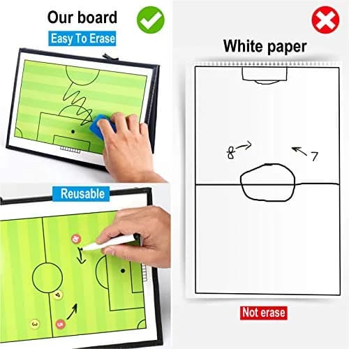Pure Vie Portable Magnetic Soccer Coaching Board 53x31cm (20.86''x12.20'') | Tactics Clipboard for Strategy & Training thumbnail 4