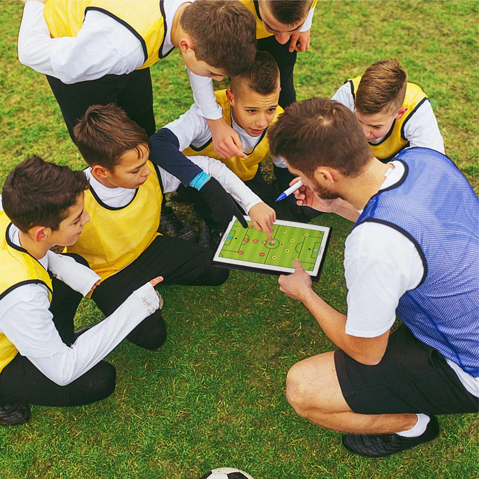 Pure Vie Portable Magnetic Soccer Coaching Board 53x31cm (20.86''x12.20'') | Tactics Clipboard for Strategy & Training - view 7