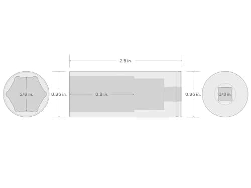 TEKTON 3/8 Inch Drive x 5/8 Inch 6-Point Socket | Chrome Plated Steel, Deep, Durable (70-120 chars) thumbnail 6