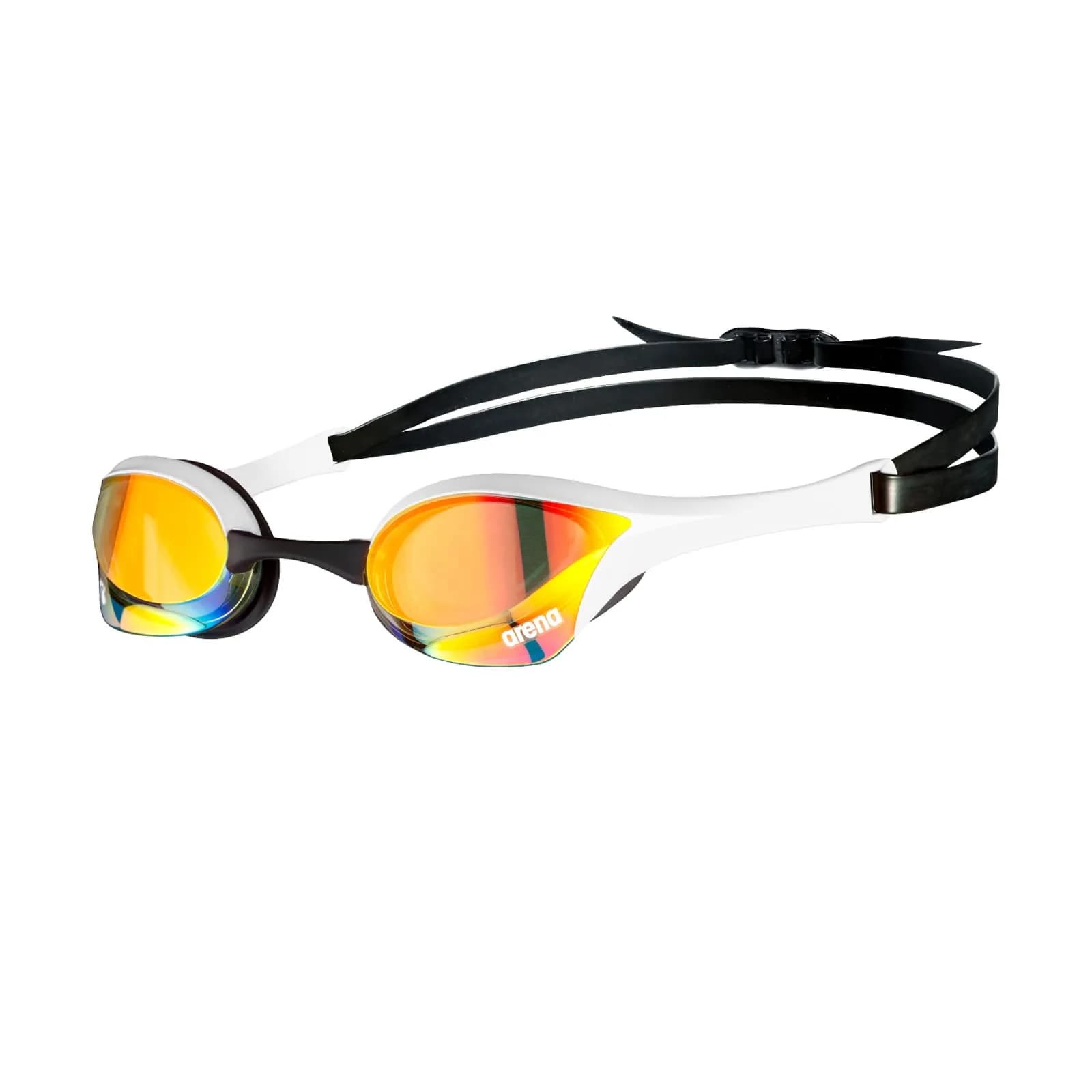 ARENA Cobra Ultra Swipe Racing Swim Goggles | Yellow Copper/White, Polycarbonate, Anti-Fog - main product image