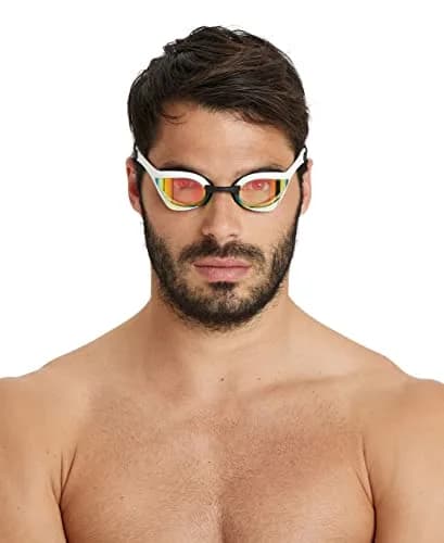 ARENA Cobra Ultra Swipe Racing Swim Goggles | Yellow Copper/White, Polycarbonate, Anti-Fog thumbnail 4