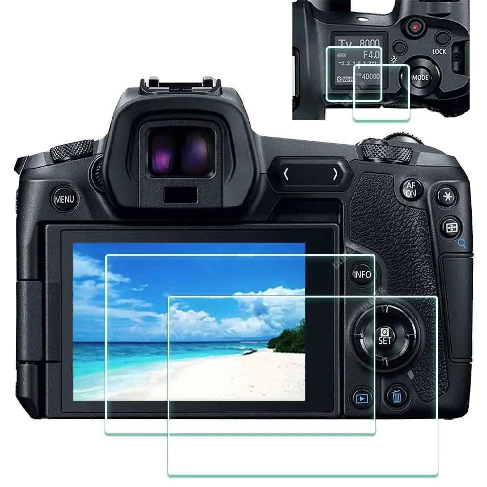 ULBTER 9H Tempered Glass Screen Protector for Canon EOS R LCD & Top Screen (2+2 Pack)