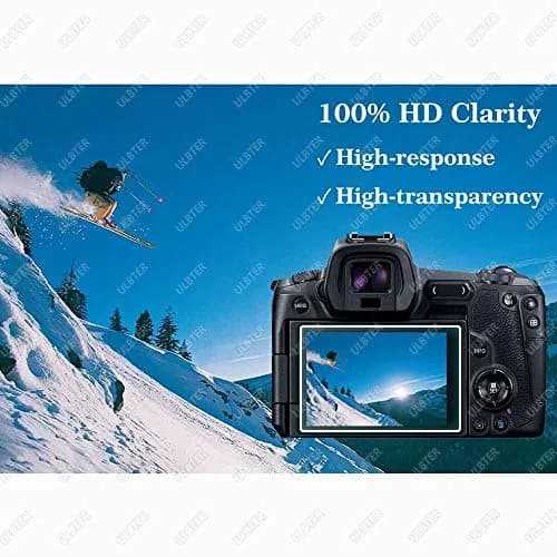 ULBTER 9H Tempered Glass Screen Protector for Canon EOS R LCD & Top Screen (2+2 Pack) thumbnail 6