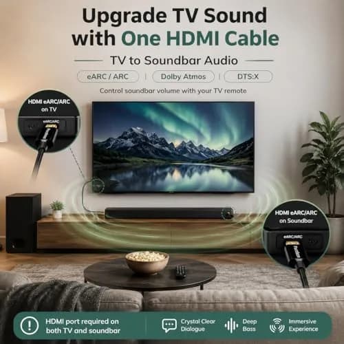 Pacroban 8K Certified HDMI 2.1 Braided Cable 3ft Supports 48Gbps 8K 5K 4K 120Hz HDR Dolby Atmos eARC thumbnail 4