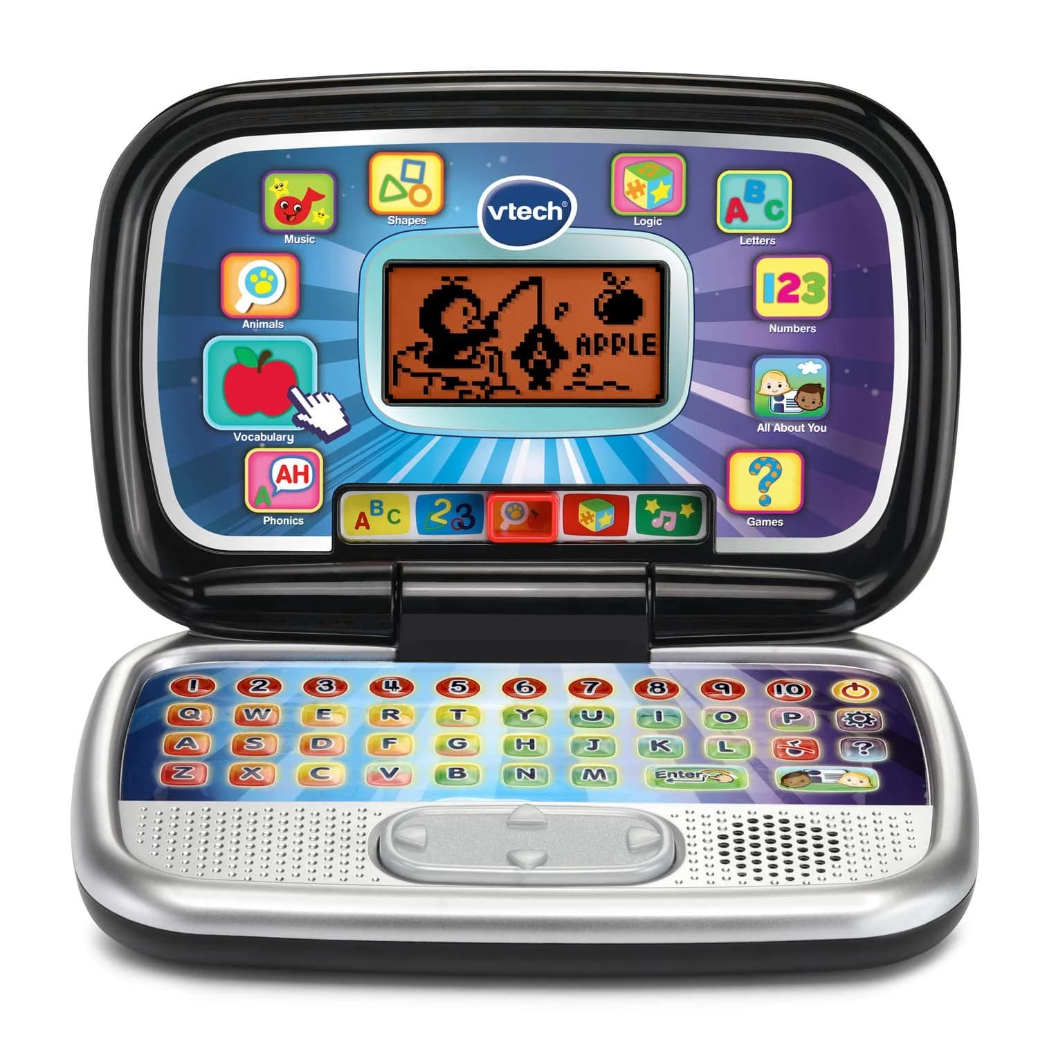 VTech Play Smart Preschool Laptop, Black | 26-Letter Keyboard & 30 Activities for Ages 3-6