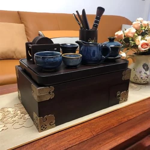 Tiazza Vintage Style Antique Brass Embossing Decorative Corner Protectors 2"x2"x1" (50x50x25mm) | Reinforce & Decorate Furniture thumbnail 5