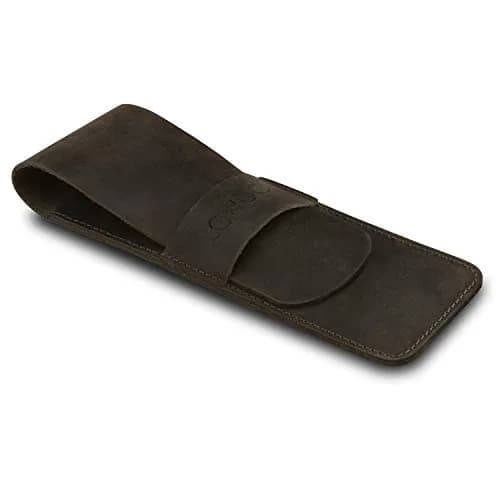 Londo Genuine Leather Pen and Pencil Case with Tuck in Flap | Classic Desk Organizer in 6 Colors thumbnail 3