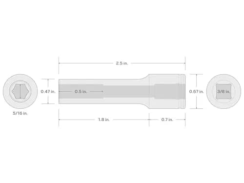 TEKTON 3/8 Inch Drive x 5/16 Inch 6-Point Socket | Chrome Plated Steel, Deep Finish, Exact Fit for Hex Fasteners thumbnail 6