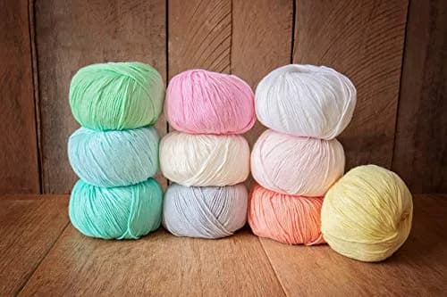Studio Sam Pure Cotton Yarn Set Pastel Dreams Collection 1850 Yards (500g) | 100% Cotton DK Weight for Amigurumi & Baby Blankets thumbnail 5