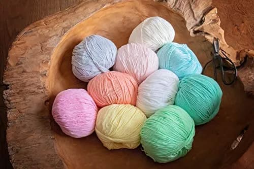 Studio Sam Pure Cotton Yarn Set Pastel Dreams Collection 1850 Yards (500g) | 100% Cotton DK Weight for Amigurumi & Baby Blankets thumbnail 7