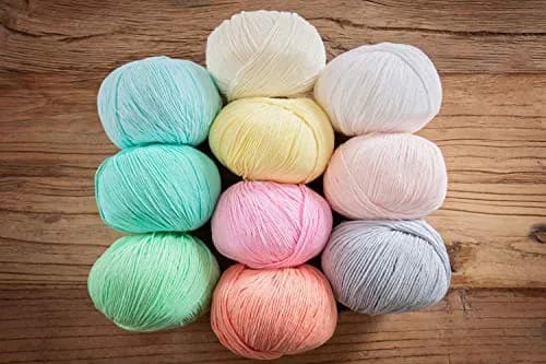 Studio Sam Pure Cotton Yarn Set Pastel Dreams Collection 1850 Yards (500g) | 100% Cotton DK Weight for Amigurumi & Baby Blankets thumbnail 3