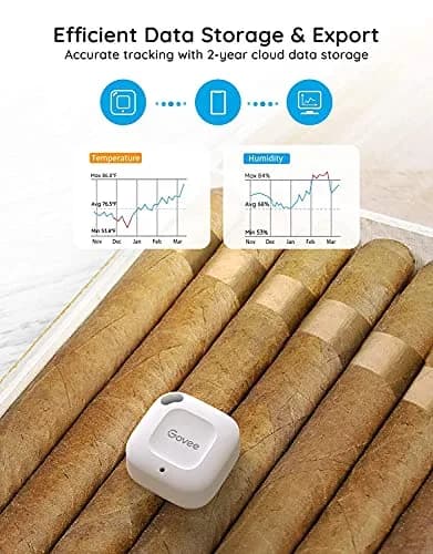 Govee Smart Bluetooth Thermometer Hygrometer H5074, Mini Humidity Sensor 1.56in x 1.56in x 0.67in (4cm x 4cm x 1.7cm) thumbnail 6