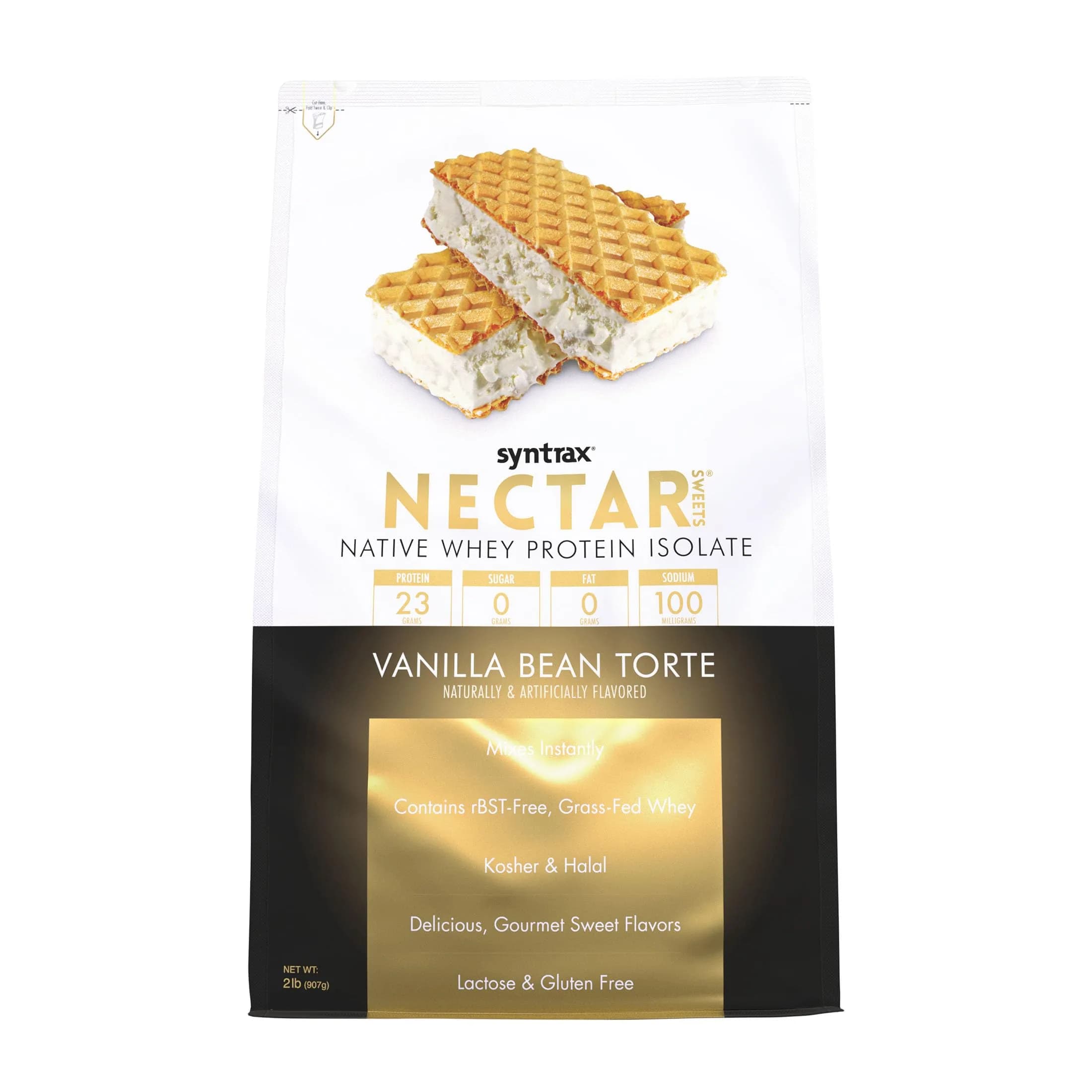Syntrax Nectar Sweets Vanilla Bean Torte 2 lb | Gourmet Whey Isolate Protein for Muscle Recovery — Vanilla Bean Torte