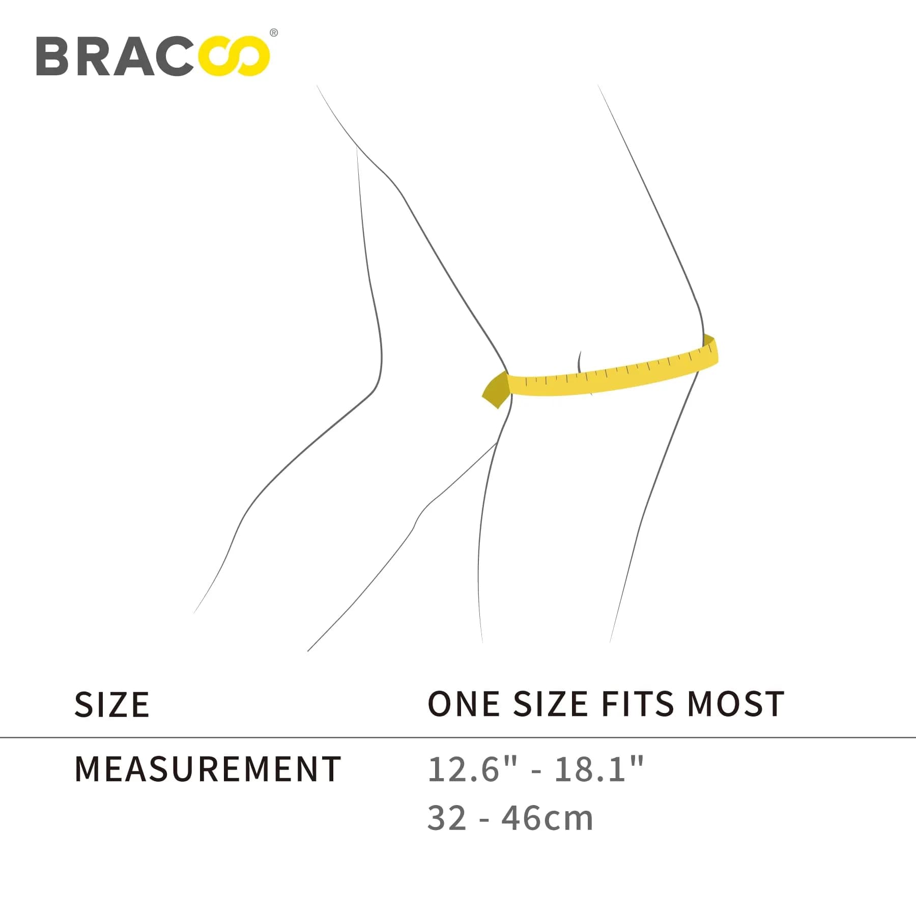 Bracoo Adjustable Knee Support Brace with Patellar Pad & Stabilizer Ring | 33-46cm (13-18 inch) - view 8