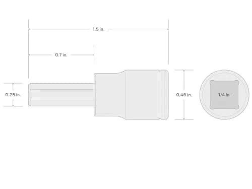 TEKTON 1/4 Inch Drive x 3/32 Inch Hex Bit Socket | Precise, Chrome-Plated, S2 Steel (70-120 chars) thumbnail 6