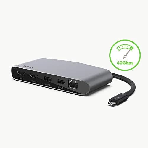 Belkin Thunderbolt 3 Dock Mini HD | Dual 4K @60Hz, 40Gbps, Ethernet, USB-C Hub, Mac & Windows Compatible thumbnail 6
