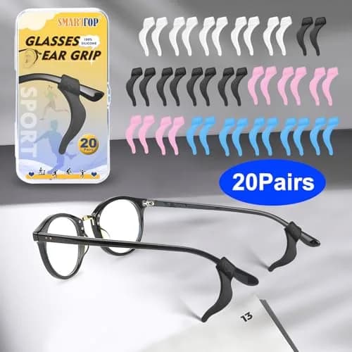 SMARTTOP Eyeglass Ear Grip - 18 Pairs Soft Silicone Anti-slip Holders for Glasses, Sunglasses, Reading Glasses | Unisex thumbnail 5