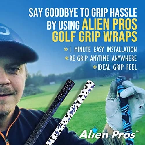 Alien Pros Golf Grip Wrapping Tapes (3-Pack, Blue Clouds) | Peel, Wrap & Seal in Under 1 Minute thumbnail 3