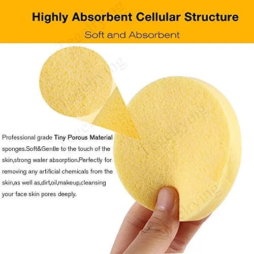 Tegelrying Compressed Facial Sponges 120 Count | Professional Makeup Removal Round Face Wash Spa Pads thumbnail 4