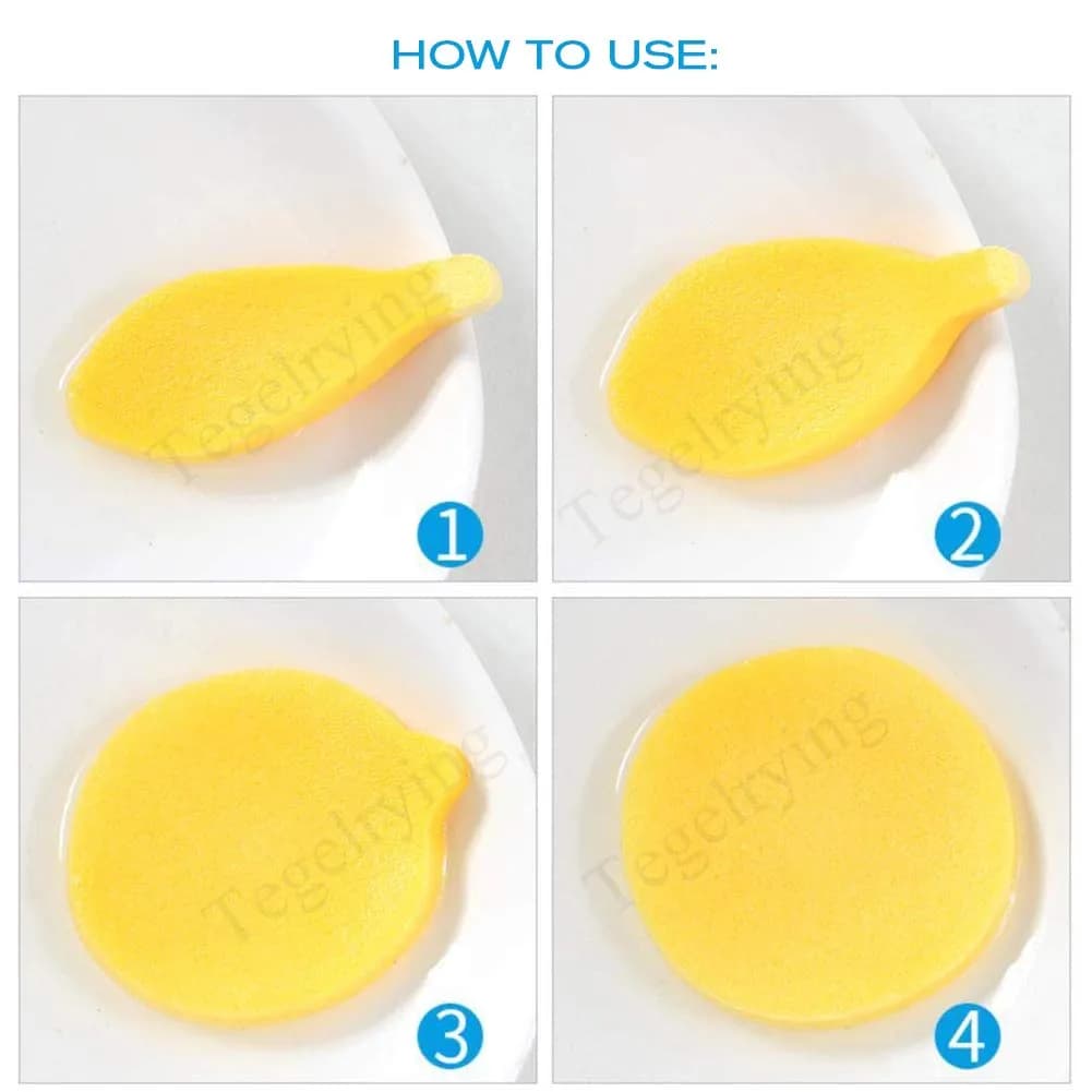 Tegelrying Compressed Facial Sponges 120 Count | Professional Makeup Removal Round Face Wash Spa Pads - view 7