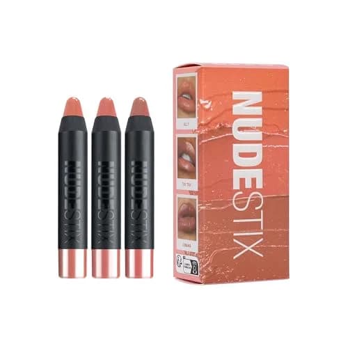 Nudestix Nude Natural Lips Kit – 3-Piece Mini Gel Color Lip + Cheek Balm Set in Hydrating Nude Shades | Co-Founder Curated, Glossy Finish, Vegan & Clean Beauty thumbnail 1