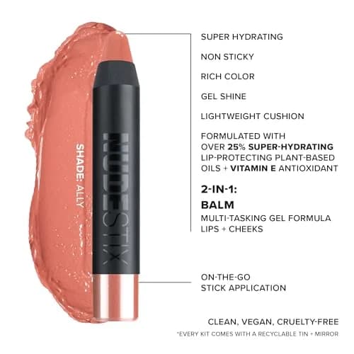 Nudestix Nude Natural Lips Kit – 3-Piece Mini Gel Color Lip + Cheek Balm Set in Hydrating Nude Shades | Co-Founder Curated, Glossy Finish, Vegan & Clean Beauty thumbnail 4