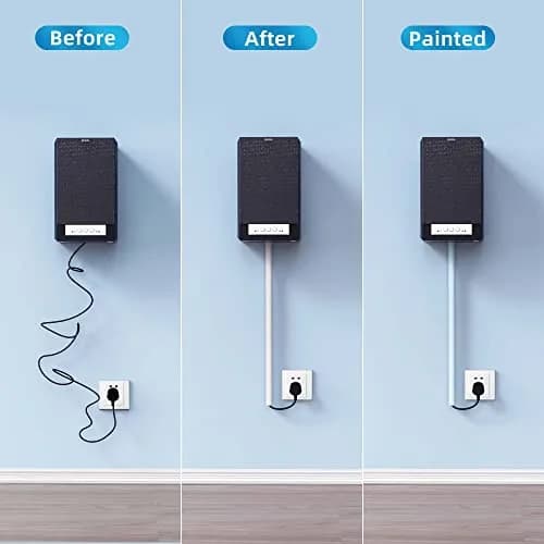 Yecaye Mini Cord Hider for 1 Mini Wire 128in (325cm) | Paintable White Cable Management Channel thumbnail 5