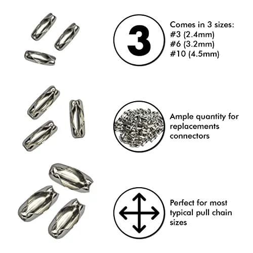 Millennial Essentials Ball Chain Connector Clasps 300 Pieces #3 | Jewelry Making & DIY Crafts thumbnail 2