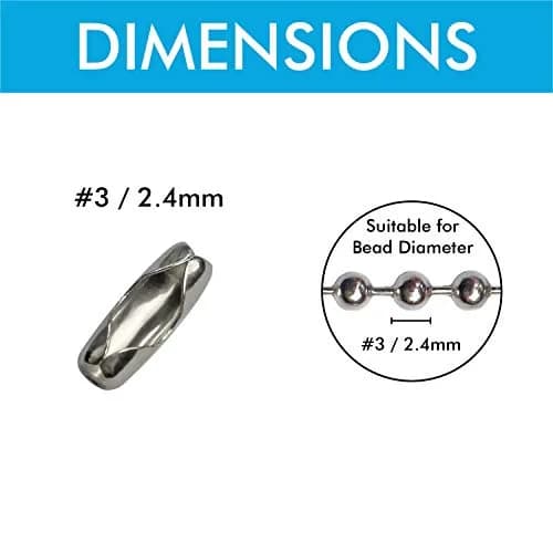 Millennial Essentials Ball Chain Connector Clasps 300 Pieces #3 | Jewelry Making & DIY Crafts thumbnail 3
