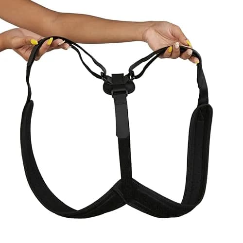 Mind Reader Posture Corrector, Adjustable Clavicle Brace, Lightweight, Nylon, 14"L x 4.25"W x 11.5"H, Black | Support for Spinal & Shoulder Alignment thumbnail 2