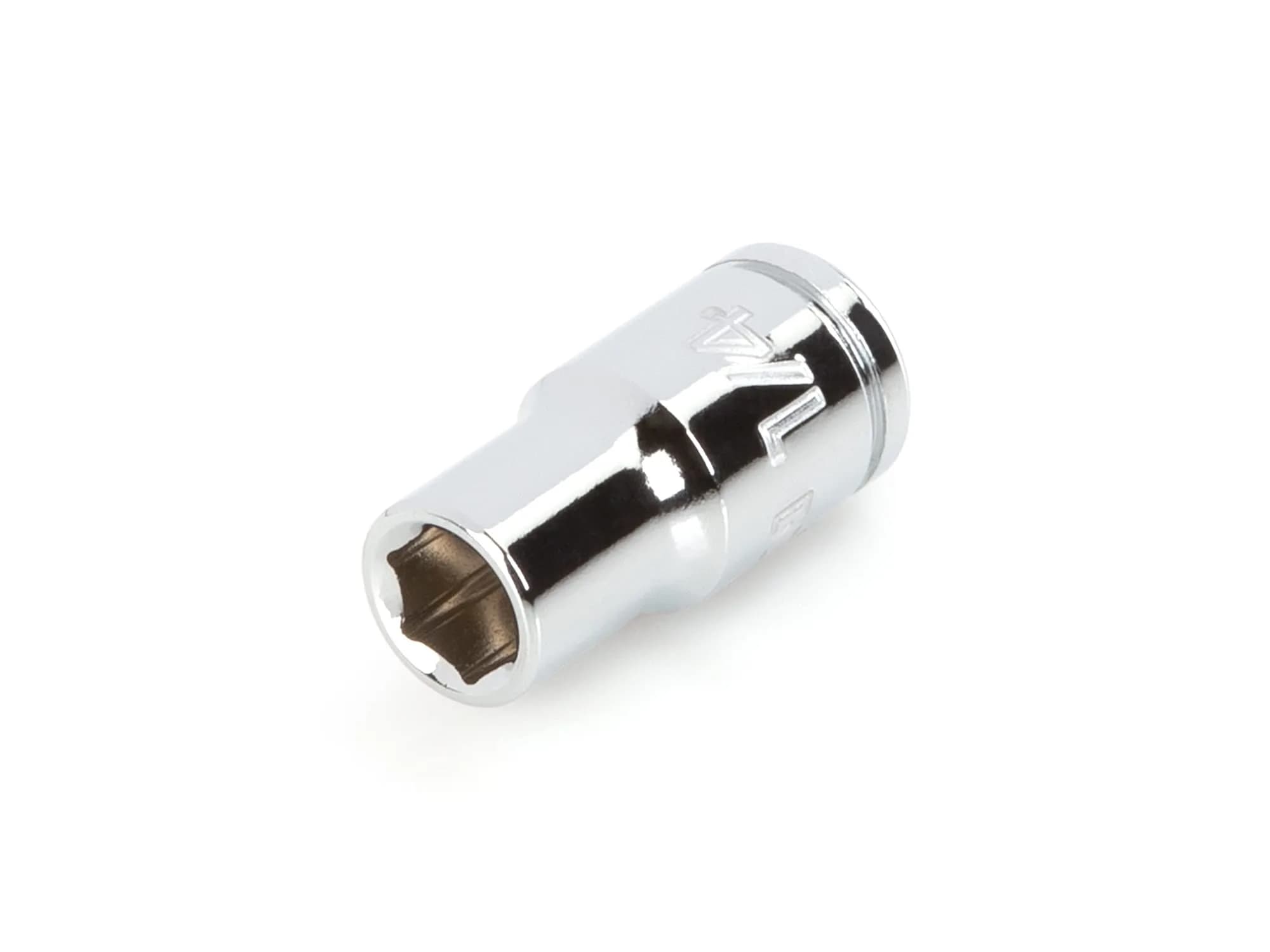 TEKTON 1/4 Inch Drive x 1/4 Inch 6-Point Socket | Chrome-Plated Alloy Steel, Shallow, Exact Fit — Shallow